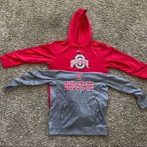 Lot of 2 The Ohio State Boys L (10-12) Nike/ J America Hoodies
